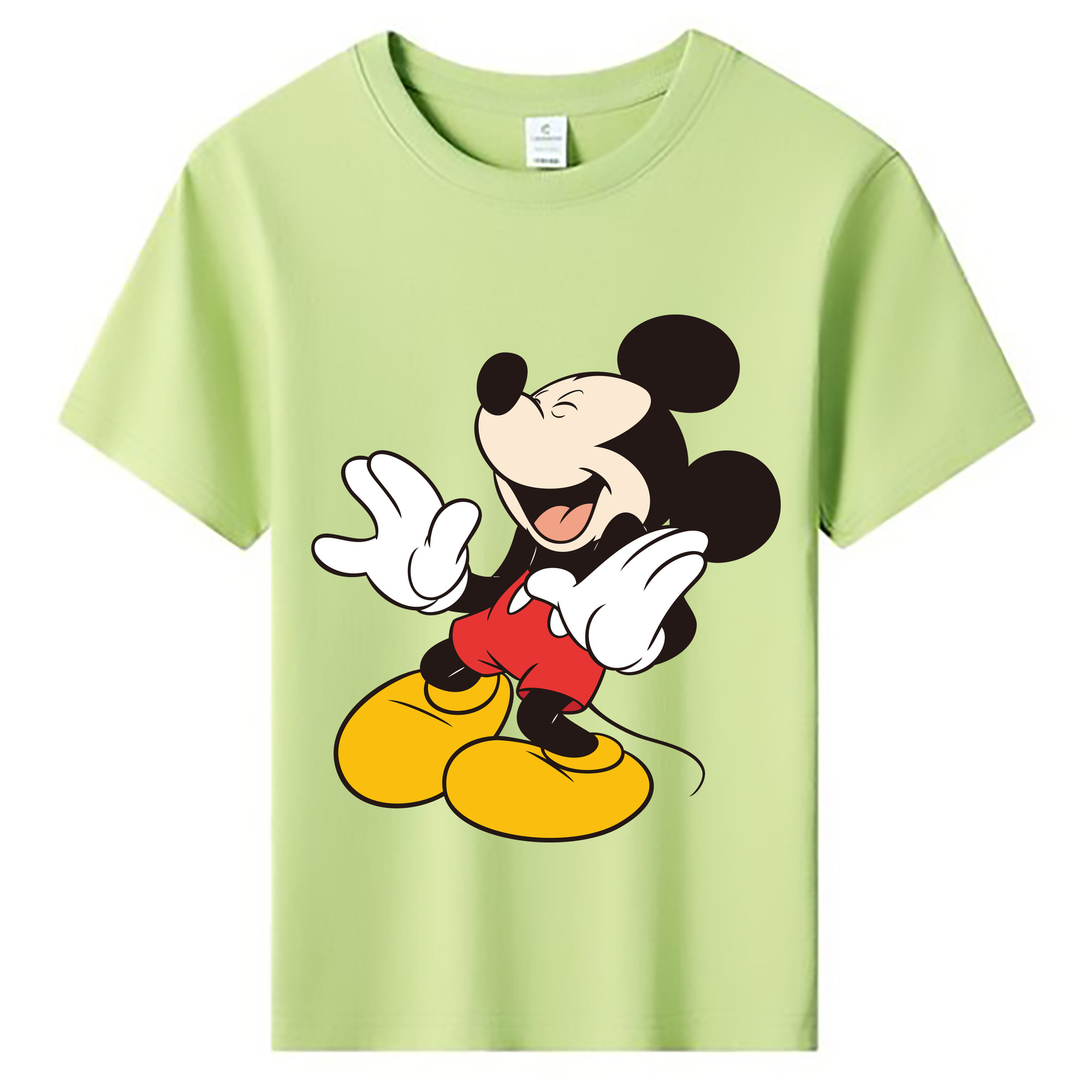 ミッキーマウス Mickey Mouse 綿100％キッズTシャツ（フロントプリント）